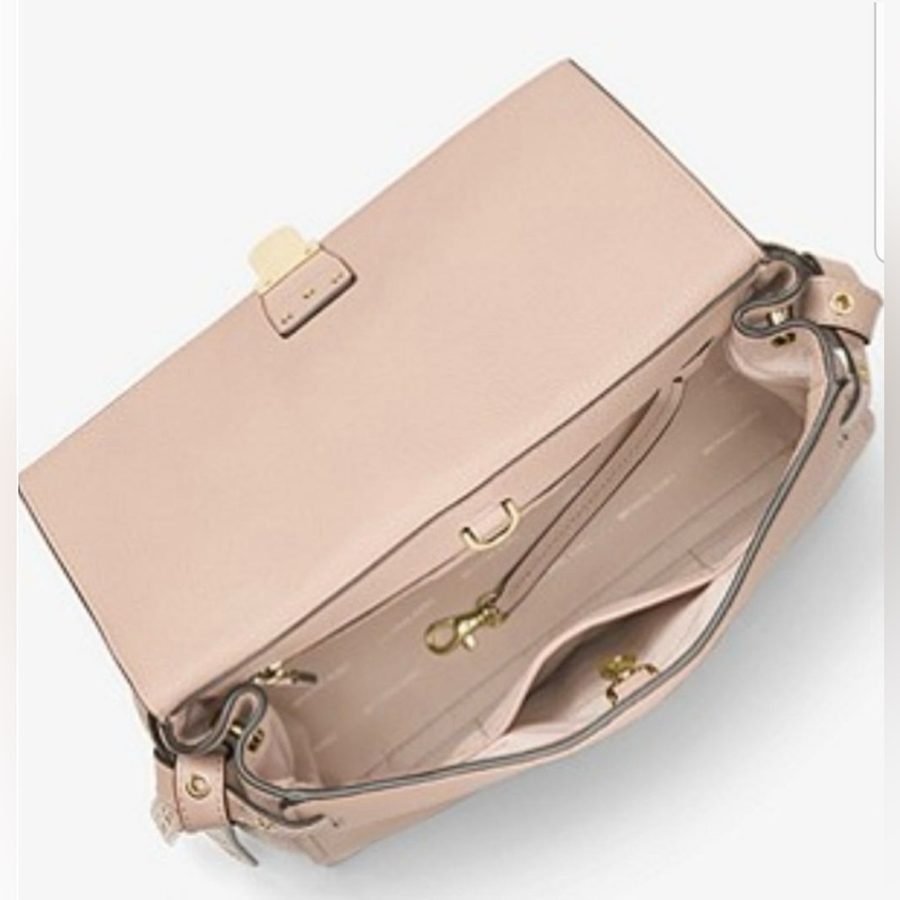 🆕 NWT Michael Kors Bristol Satchel Bag with studs • Soft Nude Pink - Picture 3 of 16